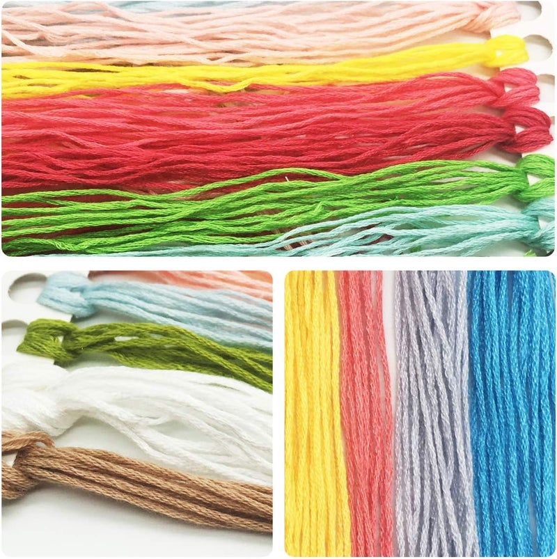 Maydear Cross Stitch Kits for Adults Stamped Full Range of Cross Stitching Needle Punch Embroidery Kits for Beginners DIY 11 CT 3 Strands 12×12 inch - Colorful Parrots - Image 2